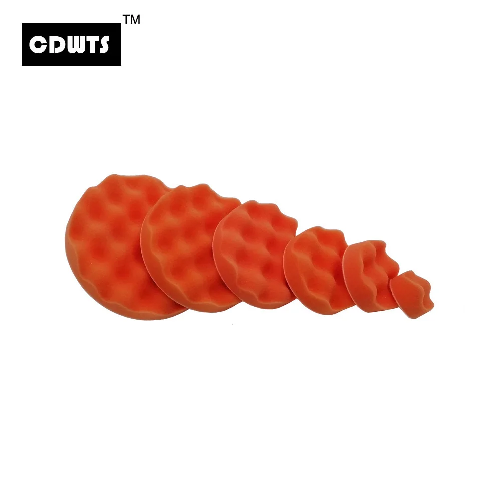 

2/3/4inch Car Polishing Pad 6inch Wavy sponge Buffing Waxing Pad for Car Polish Buffer Drill Wheel polisher Removes Scratches