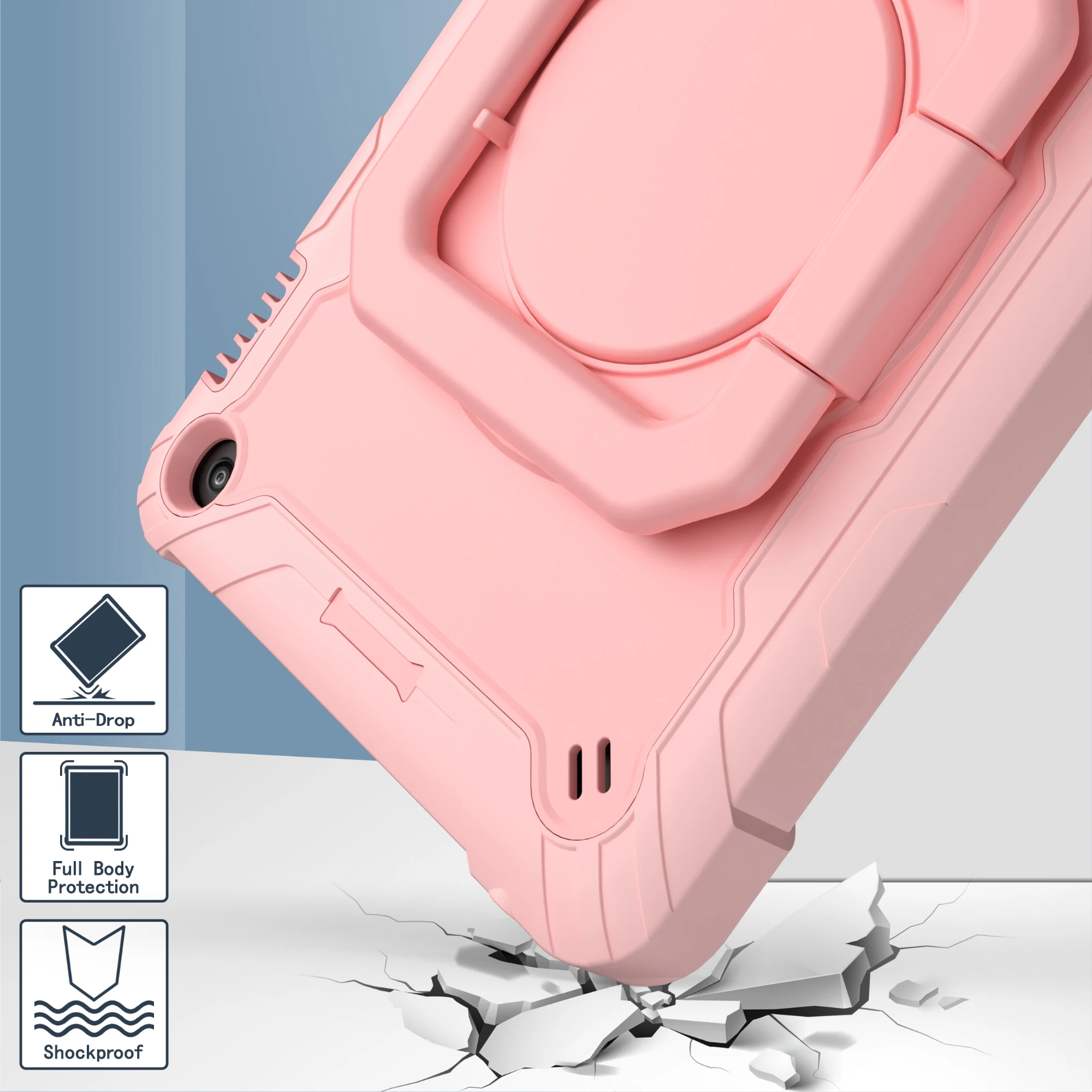 Для Amazon Fire 7 2022 12-й 7-дюймовый HD8 плюс 8-дюймовый прочный противоударный защитный