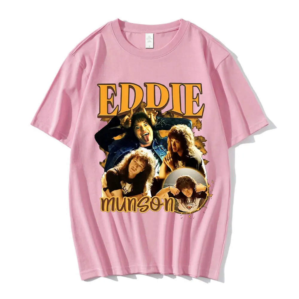 

Stranger Things 4 Eddie Munson Graphics T Shirt Men Women Fashion Hip Hop T-shirts Vintage Harajuku T-shirt Unisex Streetwear