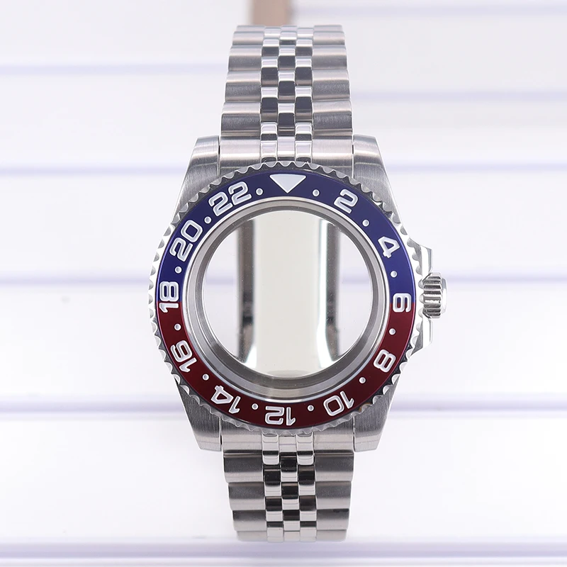 Роскошные мужские часы 40 мм бриллиантовый браслет для Seiko NH34 NH35 NH36/38 Miyota 8215 ETA 2824