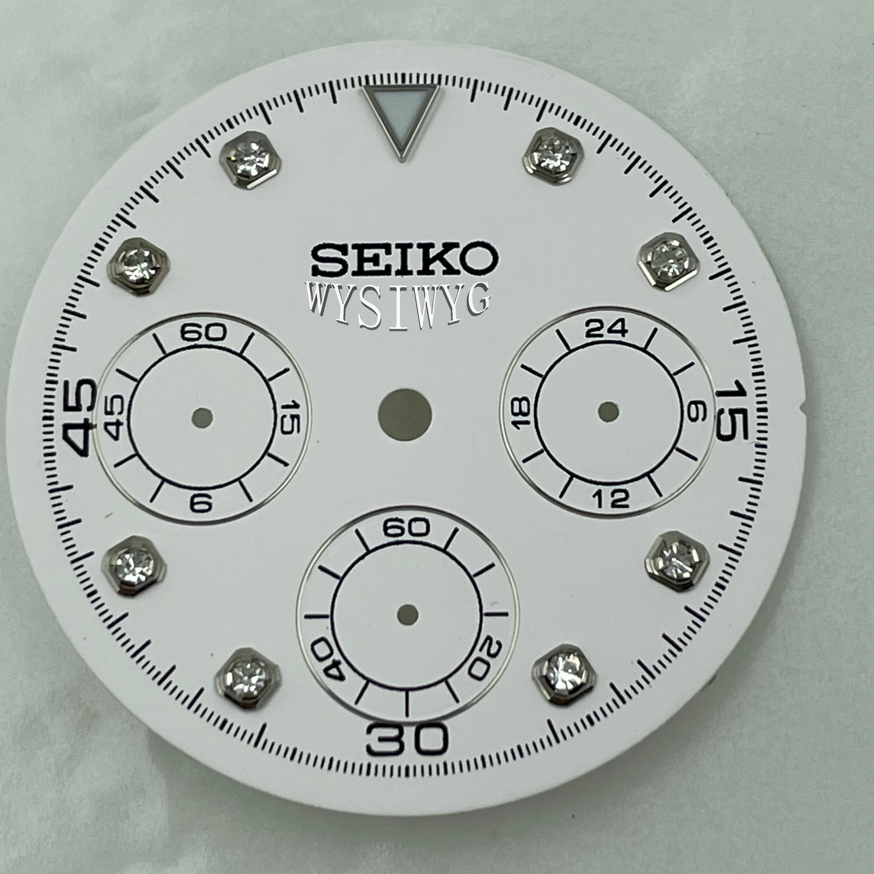 

Modified Panda Di dial VK63 quartz movement special six-pin dial set diamond-set graduated chronograph face accessories 29.5MM