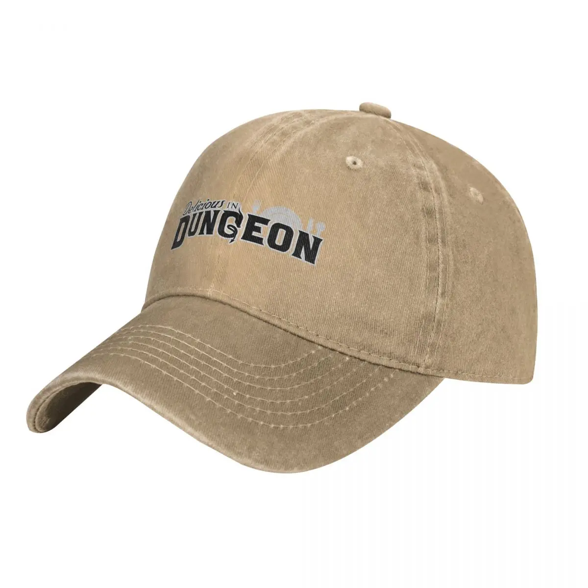 Японская бейсболка с рисунком манги вкусных в подземелье эффектом потертости