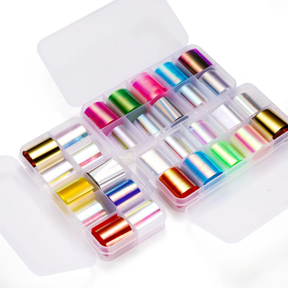 1 коробка Аврора пленка для ногтей стикер целлофановая бумага стекло Фольга