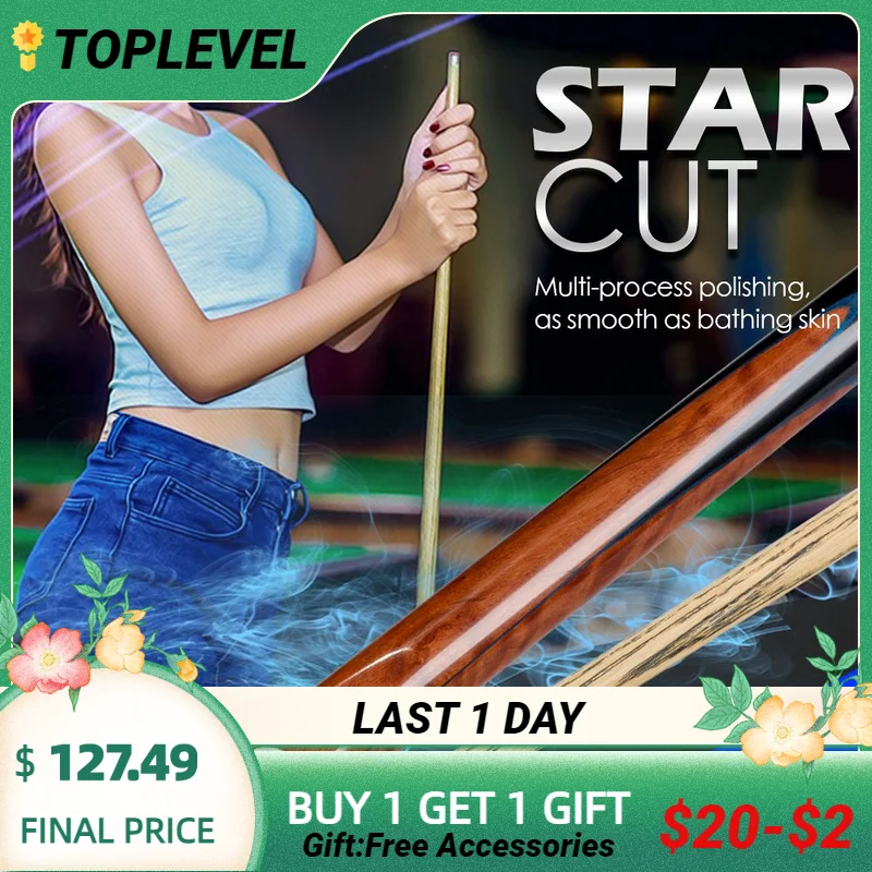 

O'MIN STAR CUT 3/4 снукер Cues Litchi wood Butt 9,5 мм наконечник чехол Профессиональный с расширением бильярдный кий зольный вал для черного цвета 8