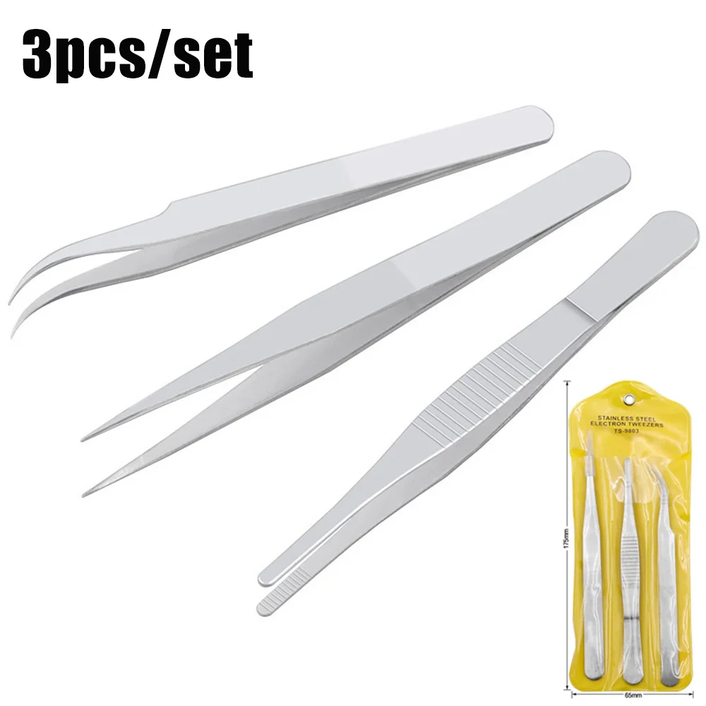 

Stainless Steel Elbow Tweezers Straight Tweezers Sewing Machine Tweezer DIY Quilting Knitting Crafting Sewing Accessories Tools