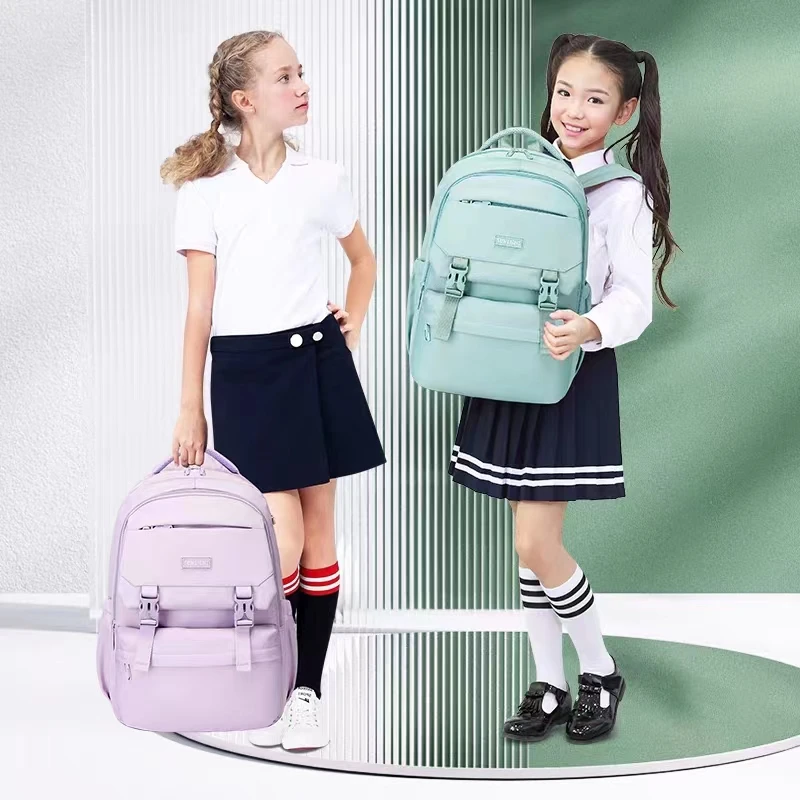 Sun Eight Leisure School Bag For Girls Primary 3-6 Middle Student Shoulder Orthopedic Fashion Backpack Large Capacity Mochila