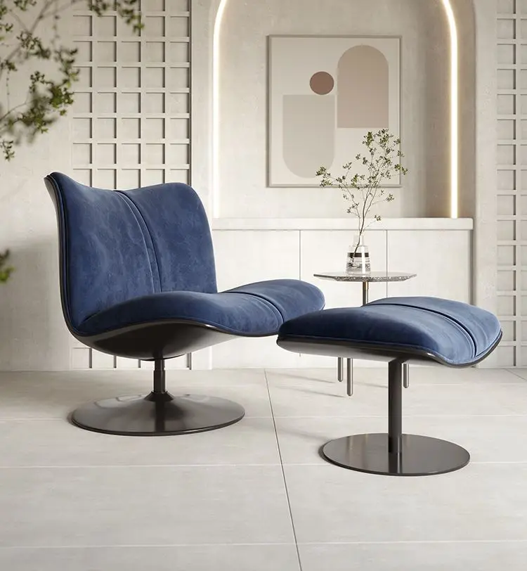 

Modern light luxury single chair simple style single sofa leisure swivel chair net red balcony negotiation chair Designer