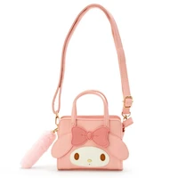 kawaii sanrio hellokitty mymelody kuromi cinnamoroll new ladies shoulder bag cute cartoon leather handbag shopping storage bag