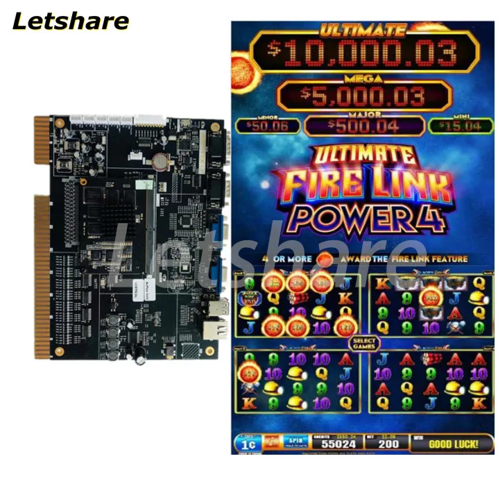 

Fire Link Power 4 In 1 Gambling Arcade Center Funny Skill High Profit Slot Game Board
