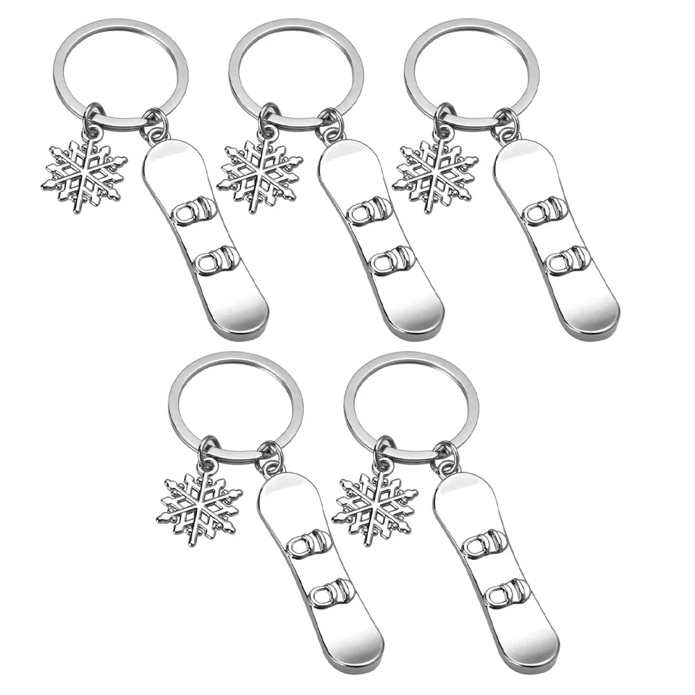 

5Pcs Hanging Key Chains Adorable Sled Pendants Portable Skis Board Pendants