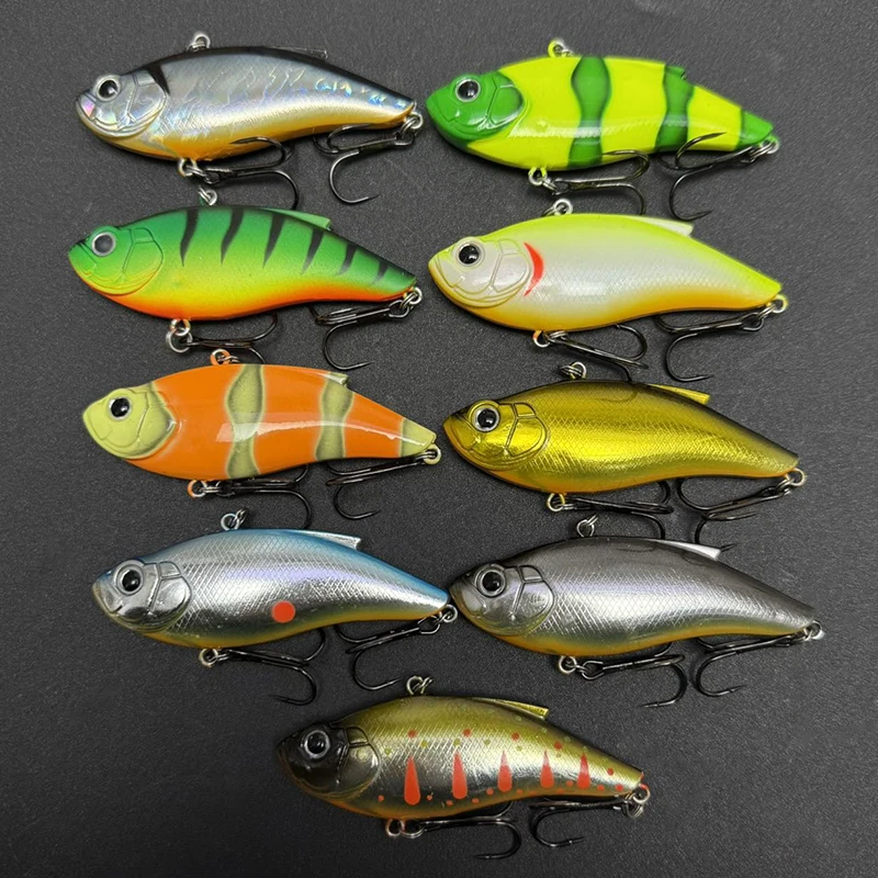 75mm 14.5g Sinking Vibration Fishing Lures Long Casting Lipless VIB Spinner Noisy Swimbait Wobbler Pesca Artificial Hard Bait