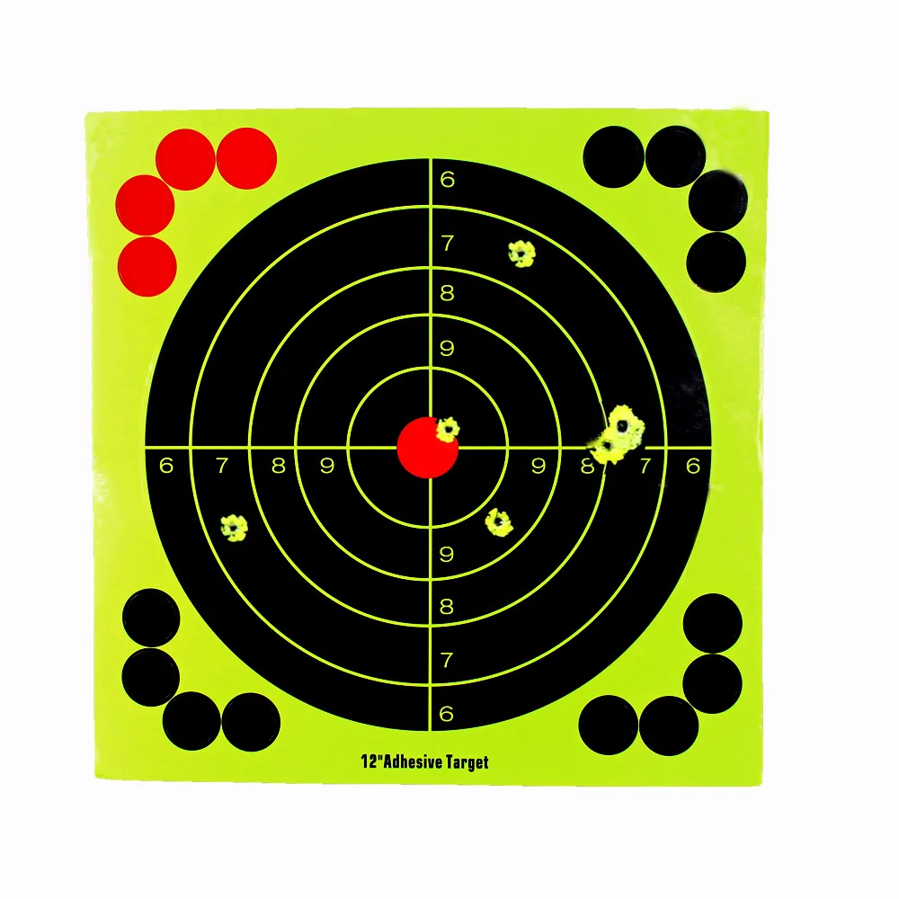 

10pcs/20pcs 12 Inch Shooting Target Paper Adhesive Reactivity Targets Stickers for Gun Airsoft Aim Training Hunting Accessories