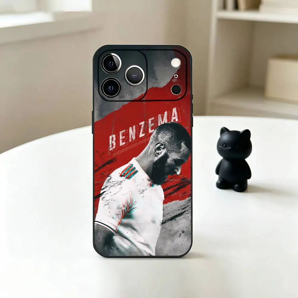 Чехол для телефона K-Karim Benzema Football для iPhone 17, 16, 15, 14, 13, 12, 11 Plus, Pro Max, XS, мягкий силиконовый, черный (art.: 3920dc066e8db) - 3920dc066e8db