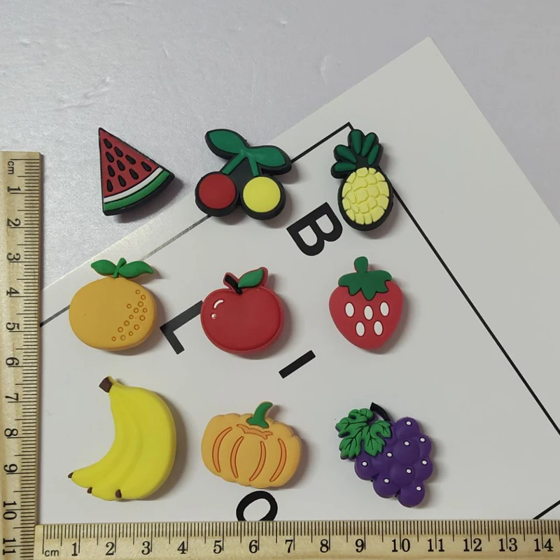 

Кроксы, подвески из ПВХ, подвески для обуви, аксессуары «сделай сам» для фруктов и овощей, украшения для сабо, Мультяшные подвески для обуви, ...