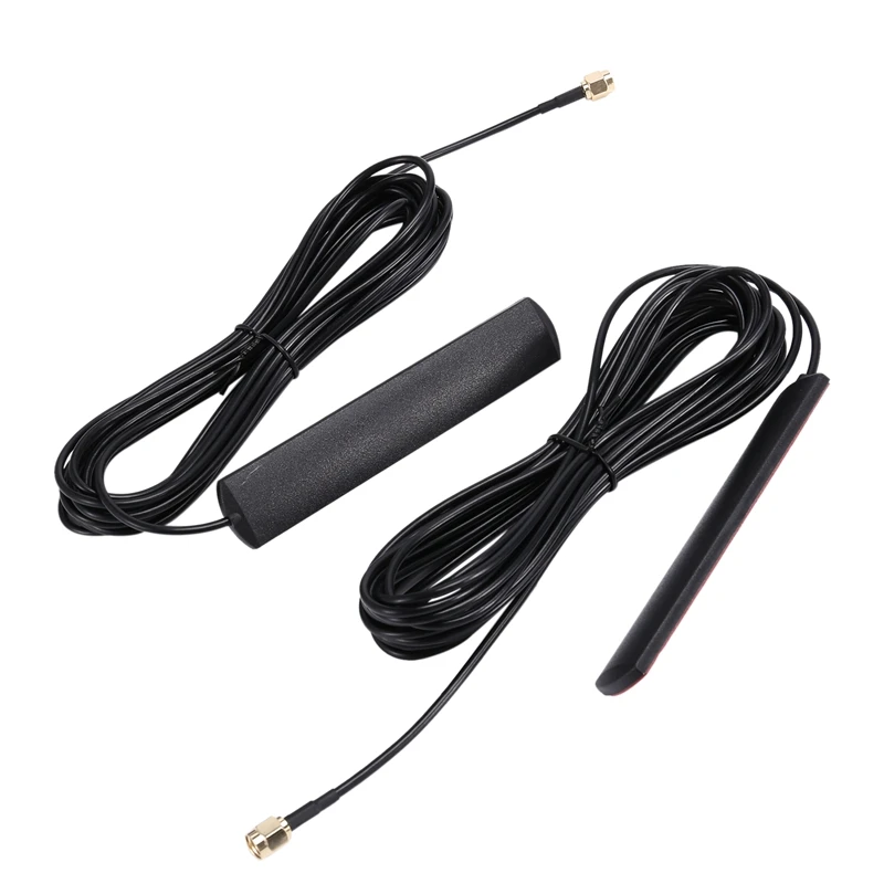 

2PCS WIFI Antenna 3G 4G LTE Patch Antenna 700-2700Mhz 12Dbi SMA Male 5M Connector Extension Cable For Modem Router