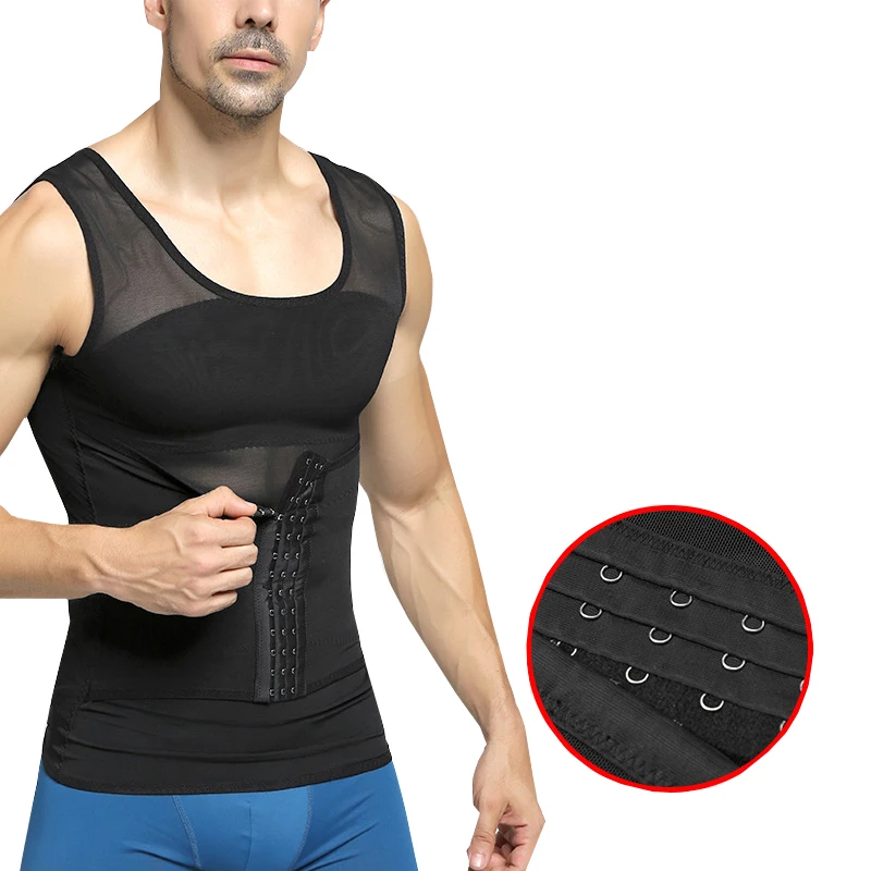 

HaleyChan Men's Compression Vest Body Shaper Slimming Vest Elastic Slim Muscle Tank Shapewear Tummy Shaper Fitness Men Bodysuit