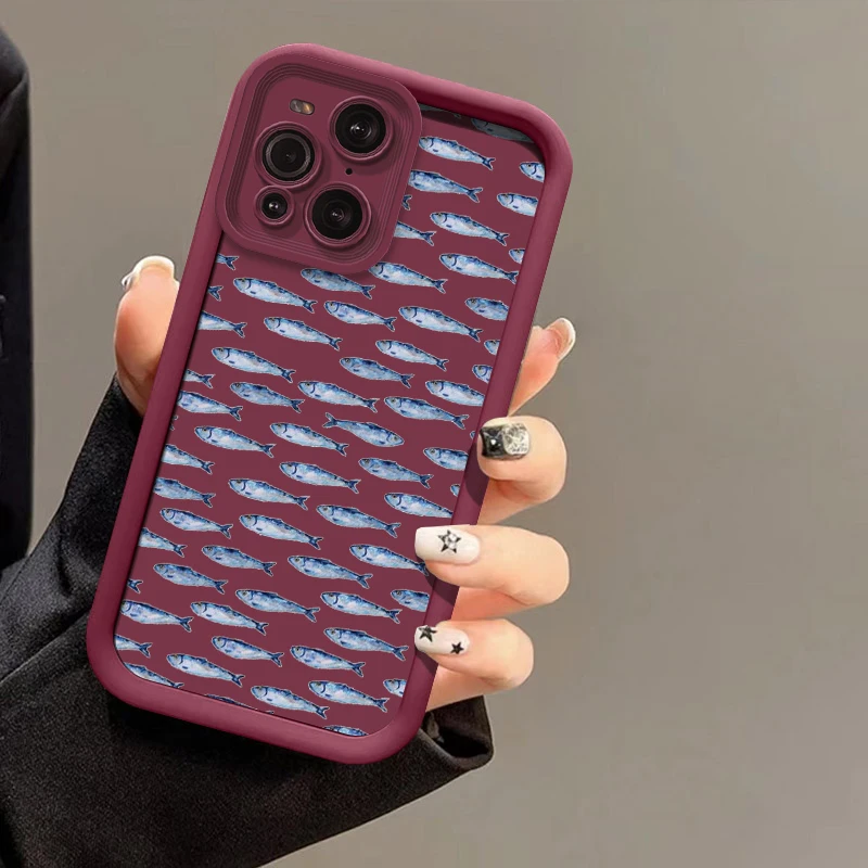Фото Мягкий силиконовый чехол для телефона Motorola Moto G06 G56 G86 G100 E40 G14 G9 Play E32 E14 E13 G05 G85, матовый чехол с рисунком морской рыбы №1