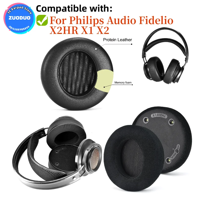 Фото Охлаждающие гелевые амбушюры для Philips Audio Fidelio X2HR X1 X2, сменные игровые наушники, амбушюры, амбушюры, подушки №1