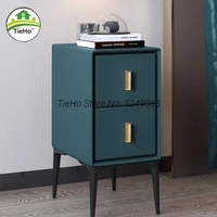 nordic ultra narrow leather bedside table light luxury mini night stand solid wood modern minimalist small cabinet furniture