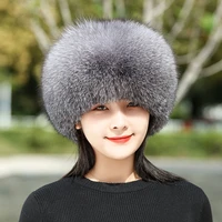 2022 new outdoor womens hat winter fashion ladies fox fur pullover hat fashion ski mask furry warm lasies hat