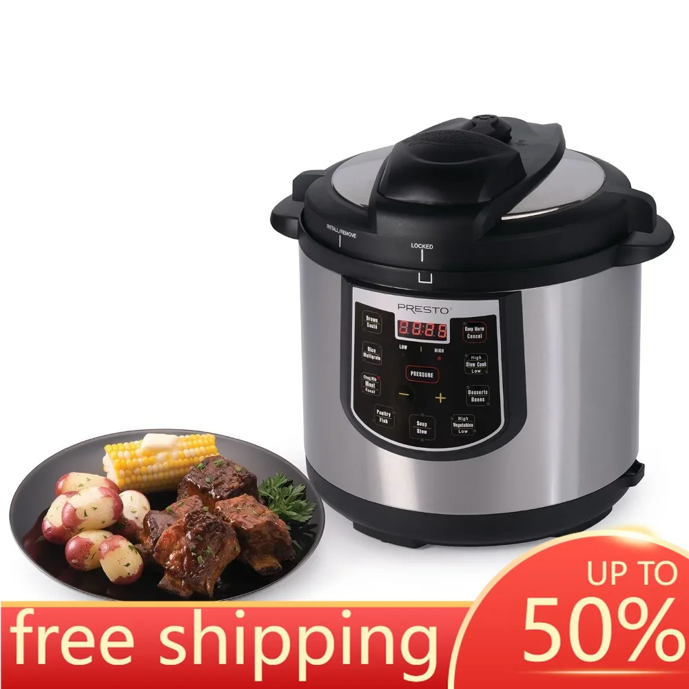 

6 кварт программируемая электрическая скороварка плиты кастрюля из нержавеющей стали кухонные приборы для дома