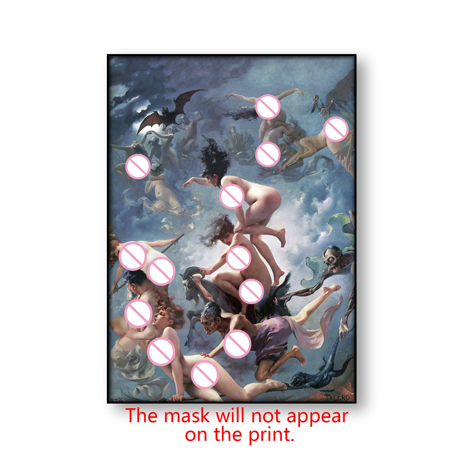 Винтажная Настенная картина ведьмы going to Sabbath Wiccan оккультистическая жуткая ретро