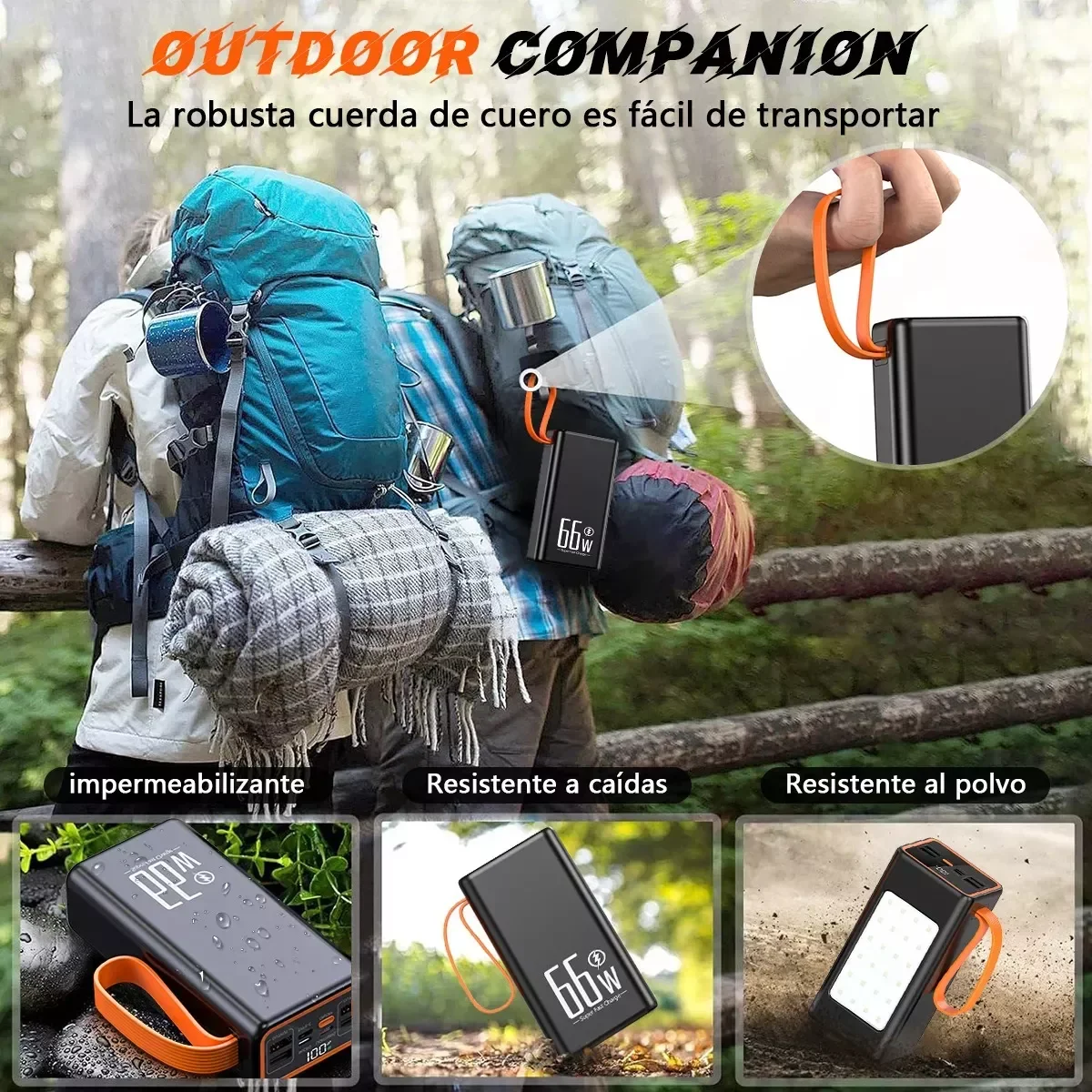 66 Вт 30000 мАч Power Bank большой емкости PD20W Powerbank Портативное быстрое зарядное