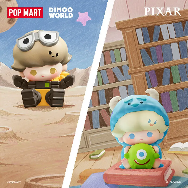 Фото POPMART POP BEAN DIMOO WORLD PIXAR Series: Мини-фигурки в слепых коробках, наборы-сюрпризы, настольные украшения, игрушки-сюрпризы, аниме-фигурки, милые коллекционные фигурки №2