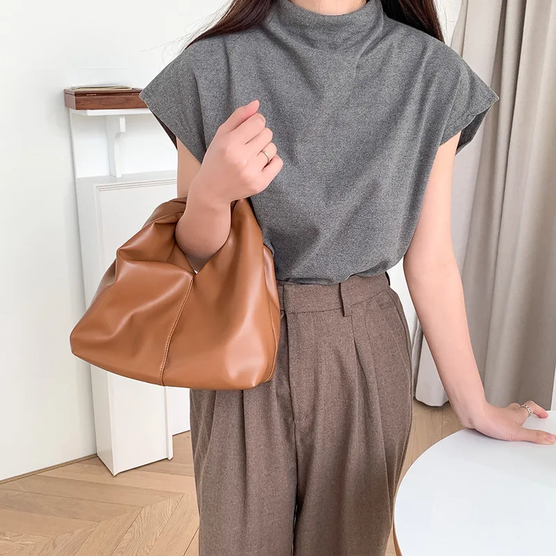2023 Bag Girl Commuter Clucth Soft PU Leather Pleated Cloud Bag Purses And Handbags Luxury Designer