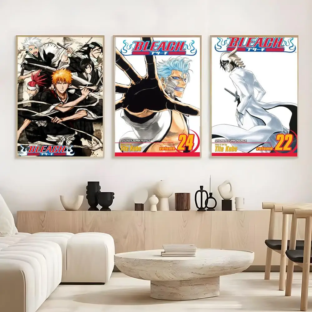 Фото Классический аниме-постер D-Death B-Bleach HD, безрамный, самоклеящийся, водонепроницаемый, из художественной бумаги, для кофейни, бара, комнаты, настенный декор №1