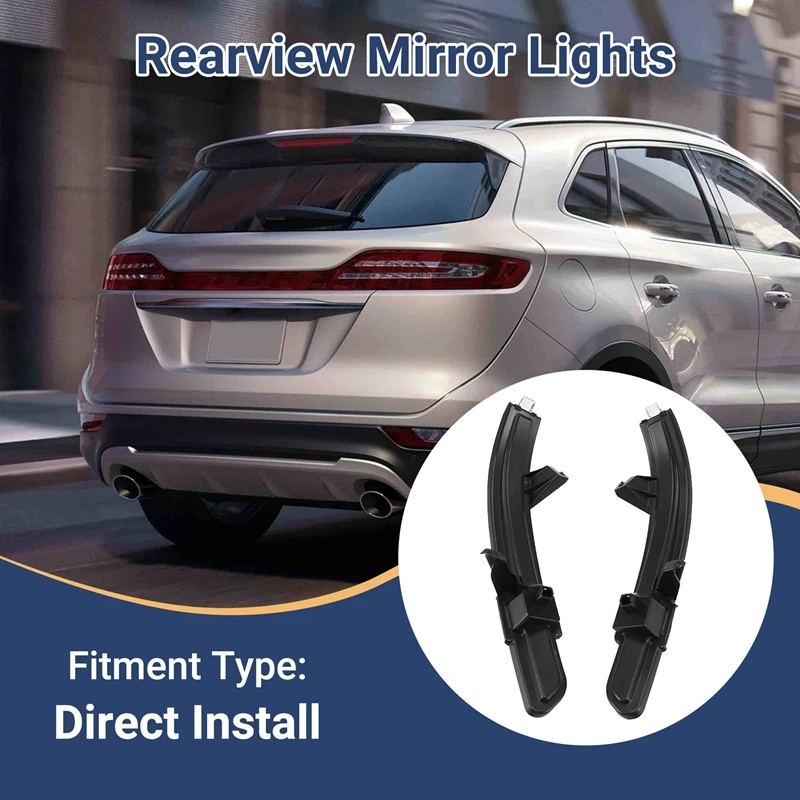 AU04-подсветка зеркала заднего вида указатели поворота EJ7B13B382A EJ7Z13B375A для Lincoln Nautilus