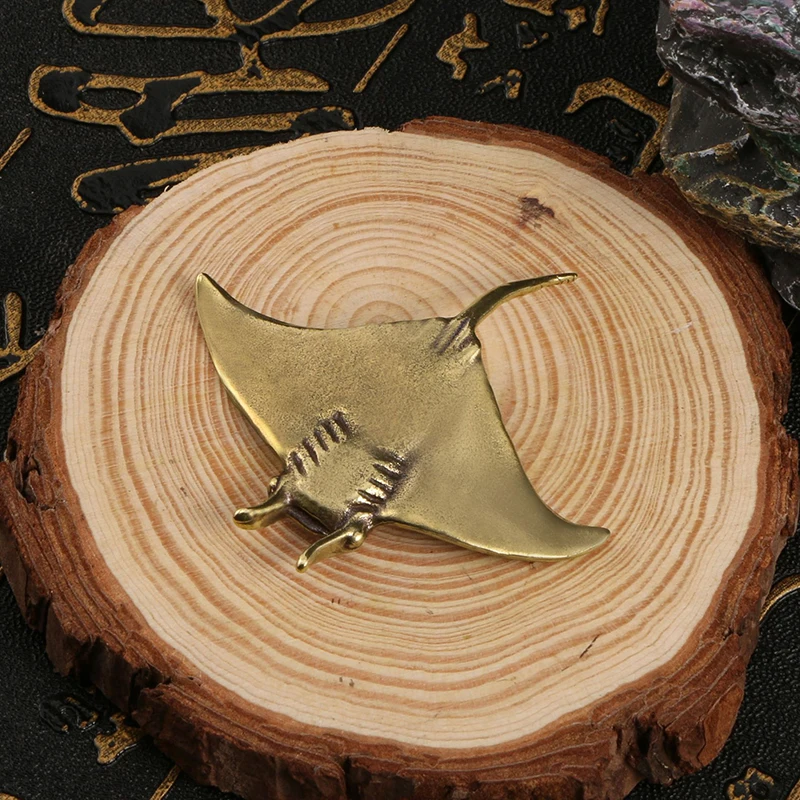 Латунная рыба дьявола маленькое украшение Манта-Рей чай для животных домашний