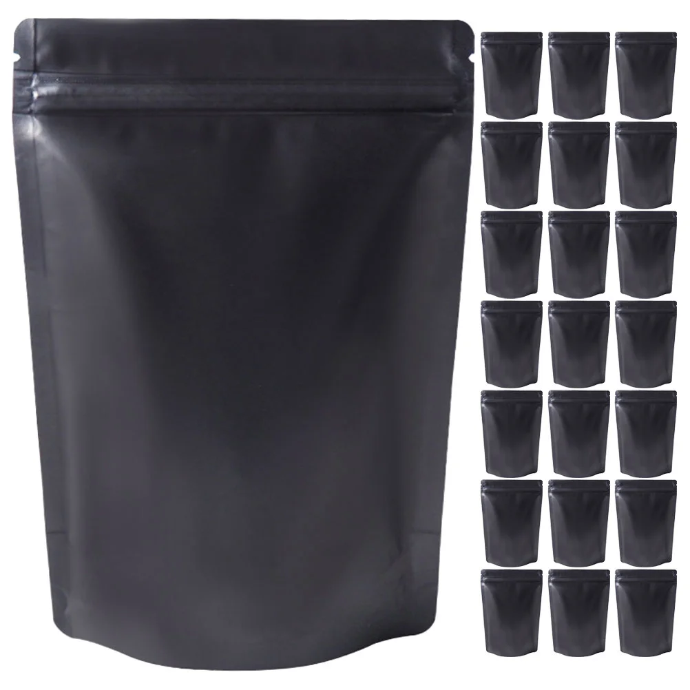 

100 Pcs Bag Large Stand Food Storage Pouch Foods Sealed Resealable Coffee Bean Opp Bags Candy