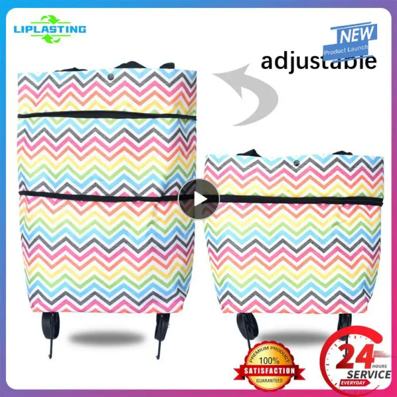 

Fashion Folding Wheel Shopping Bag Portable Shopping Food Organizer Trolley Bag On Wheels Vegetables Bag Tug Package