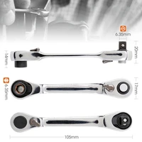 mini 14 inch double ended quick socket ratchet wrench rod screwdriver bit tool contain 1 x ratchet handle wrench