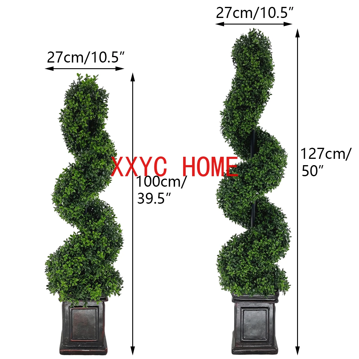 Искусственная спиральная тумба из бокса искусственное растение украшение в