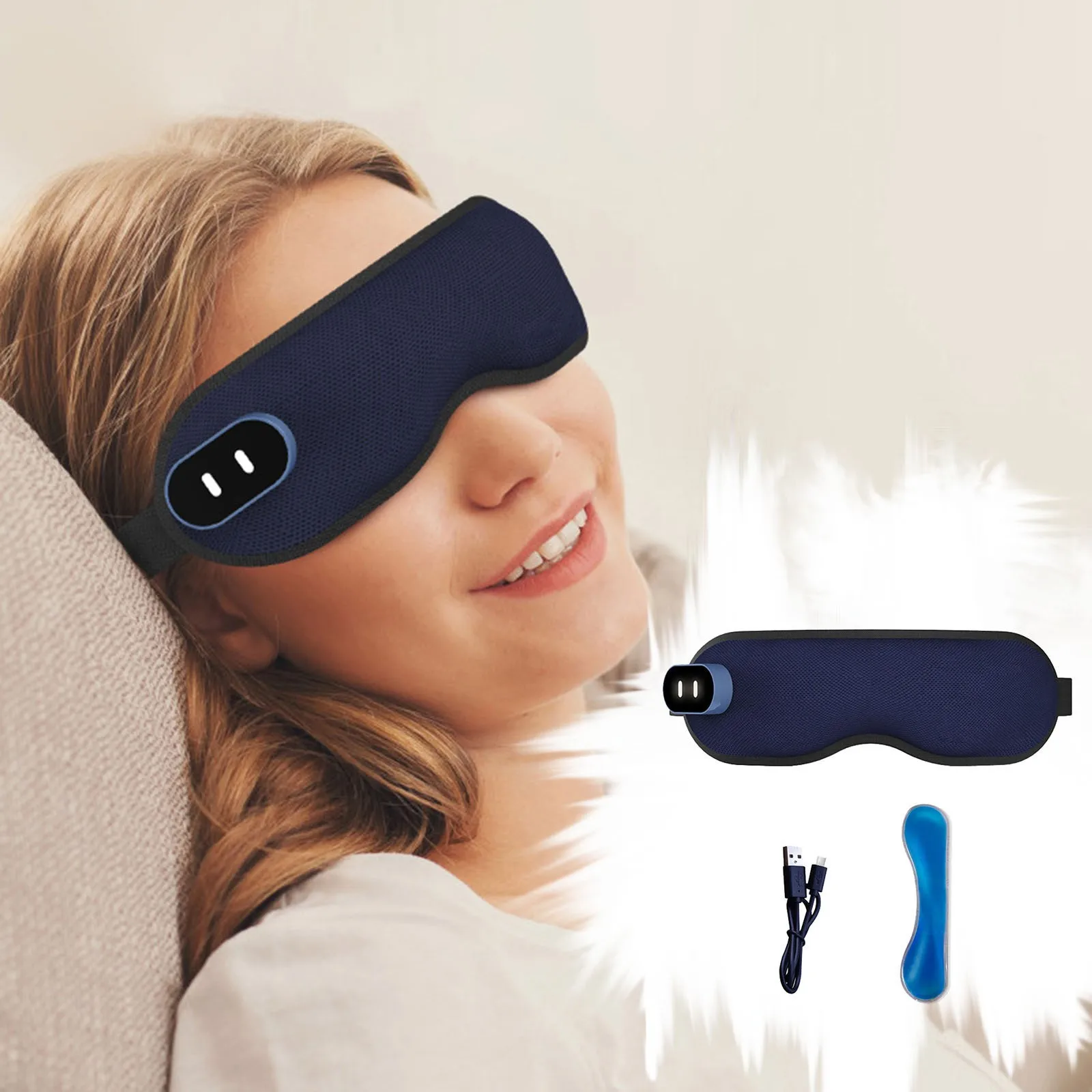 

Smart Electric Magnetic Suction Eye Massager Cold Compress Hot Compress Vibrating Eye Mask Portable Rechargeable Eye Care Device