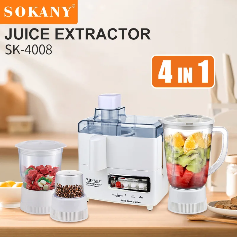 Professional Compact Smoothie & Food Processing Blender, 800-Watts, 3 Functions -for Frozen Drinks, Smoothies, Sauces, & More