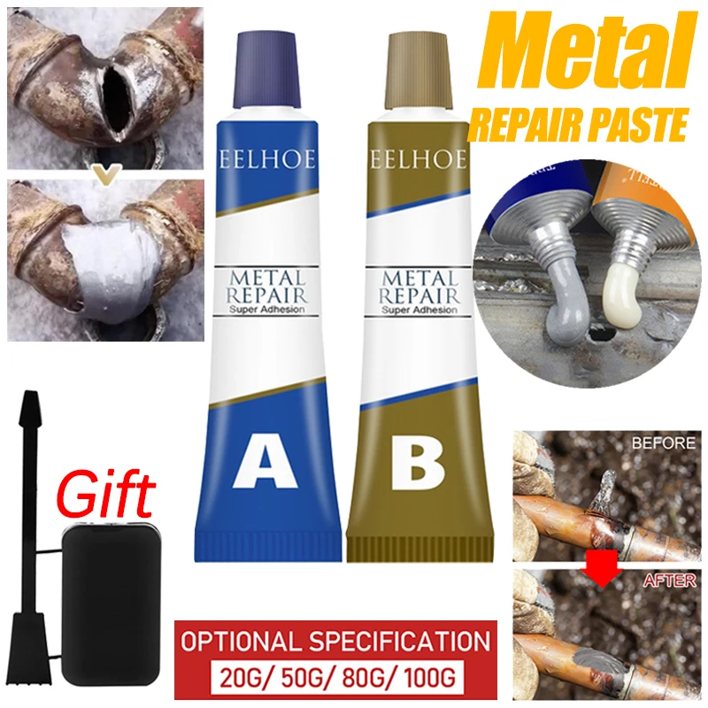 

2022 Metal Repairing Adhesive Super Glue High Temperature Resistant Quickdrying Waterproof Welding Glue Iron Steel Casting Agent