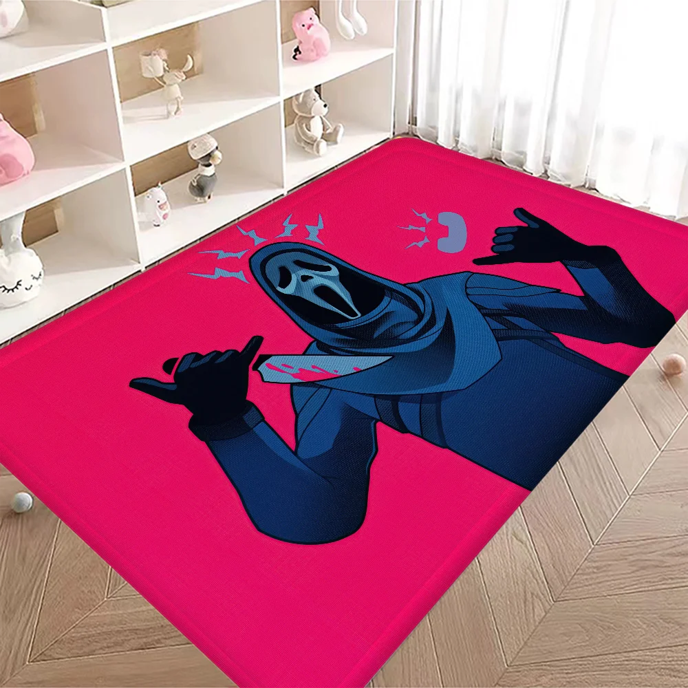 G-Ghostface H-Horror S-Scream Bath Mat Kids Room Bedroom Decoration Balcony Anti-Slip Doormat Living Alfombra