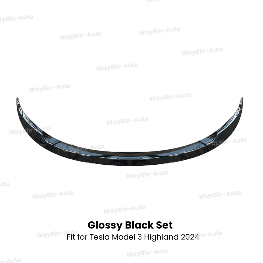 

Для Tesla Model 3 Highland 2017-2025 гг., бампер, передняя защита, накладка, спойлер, ABS, черный карбоновый комплект кузова, передняя губа, автоаксессуары