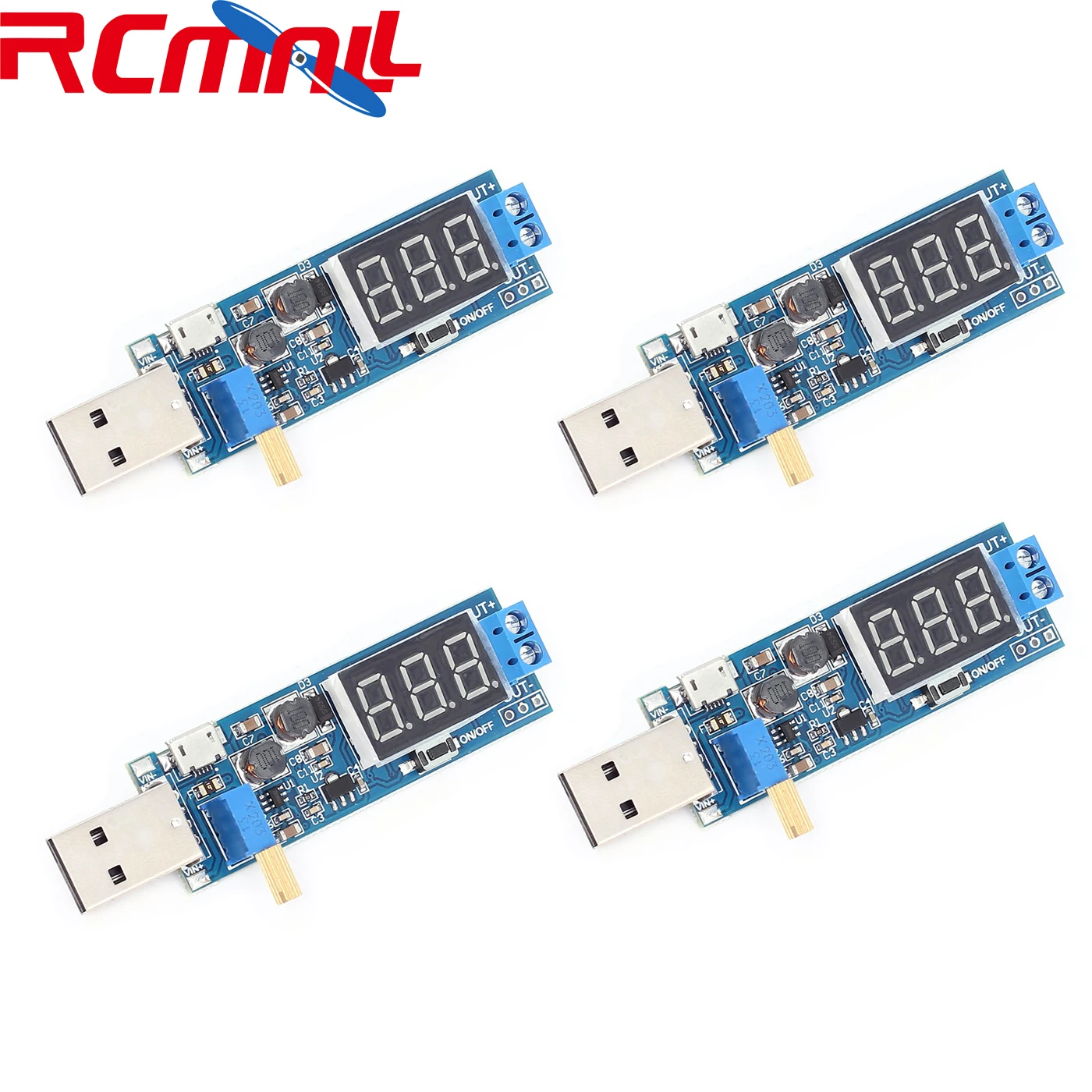 

4 шт. повышающий понижающий преобразователь USB повышающий/понижающий модуль питания DC-DC 5 В до 3,3 В/12 В регулируемый выход 1,2-24 В постоянного то...