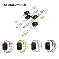 luxury band for apple watch braided solo loop series 7 6 se 5 4 3 2 1 stretchable strap for iwatch transparent aurora color
