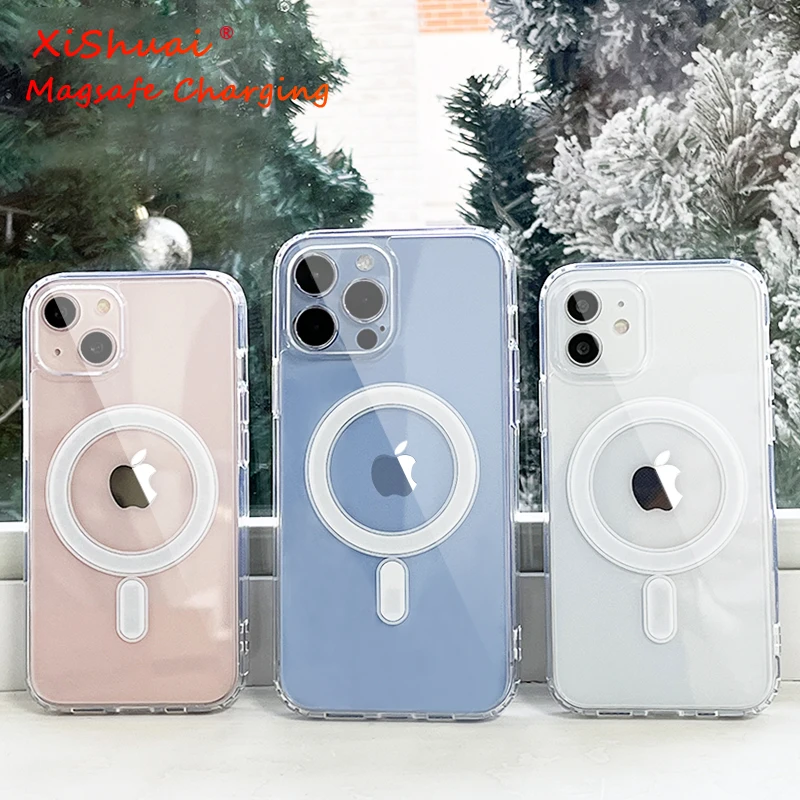 

Magsafe Magnetic Wireless Charging Case For iPhone 13 12 11 Pro Max Mini Shockproof Case On X Xs MAX Xr 8 Plus 13Pro Back Cover