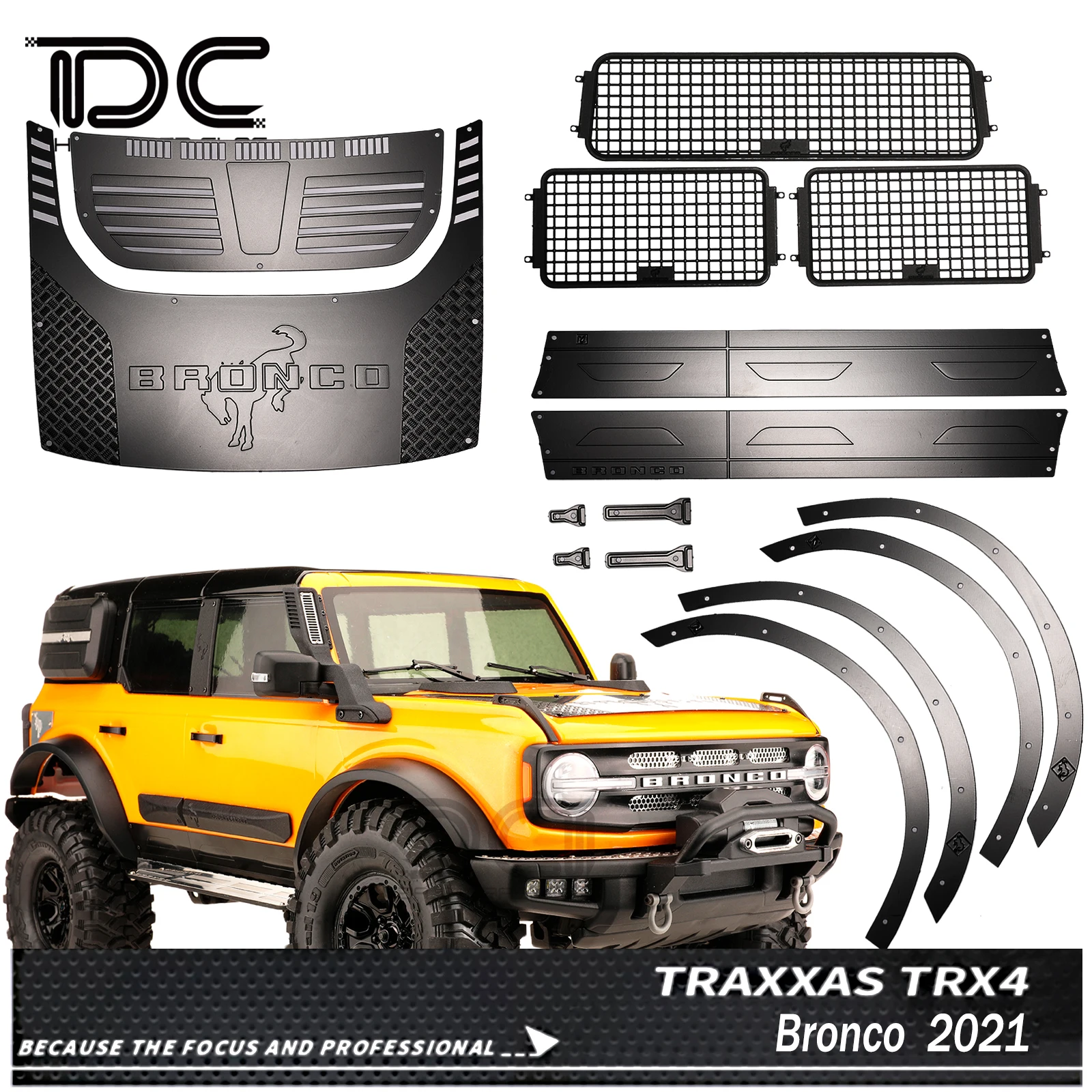 1/10 TRX4 Бронко 2021 3D металлический чехол лист для TRAXXAS TRX-4 анти-царапин армированный