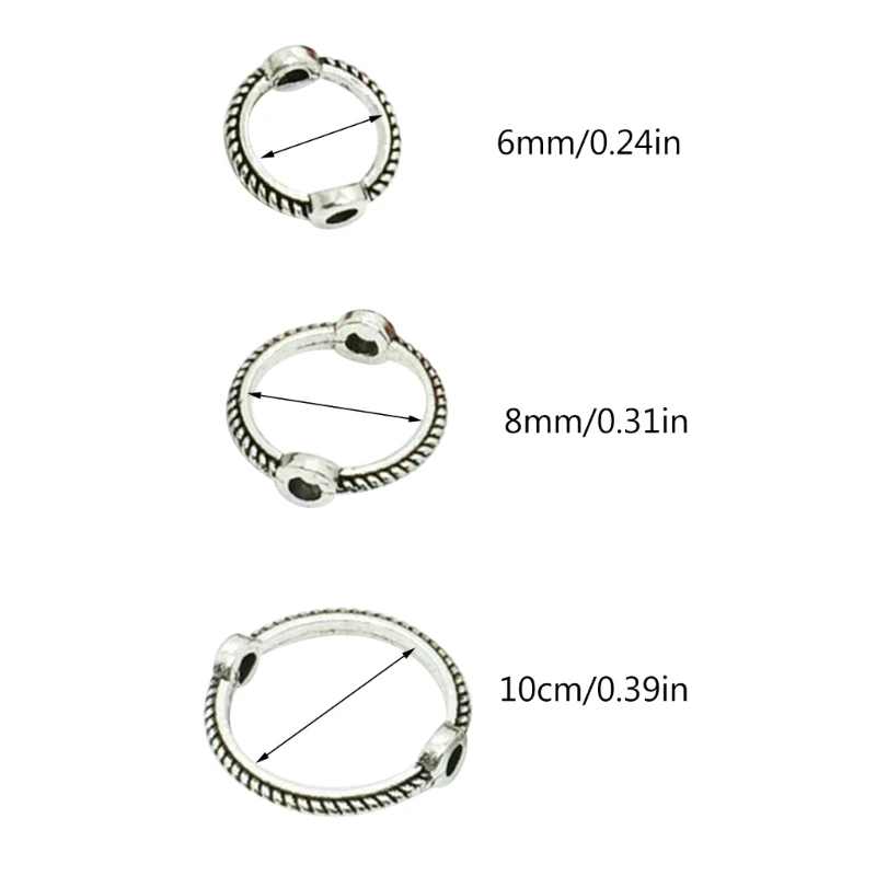 

652F 30Pieces Spacer Beads Connector Pendant for Jewelry Making Spacer Bead DIY