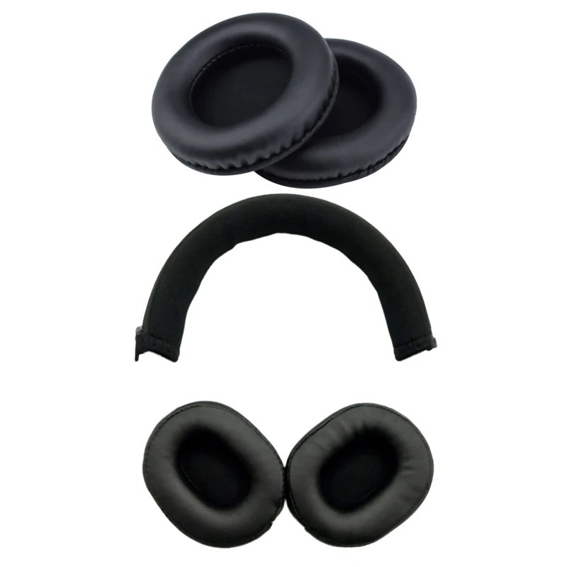 

1 Pair Ear Pads Ear Sleeves, Headphone Covers & 1 Set Headphone Sponge Leather Case Head Beam Protective Cover