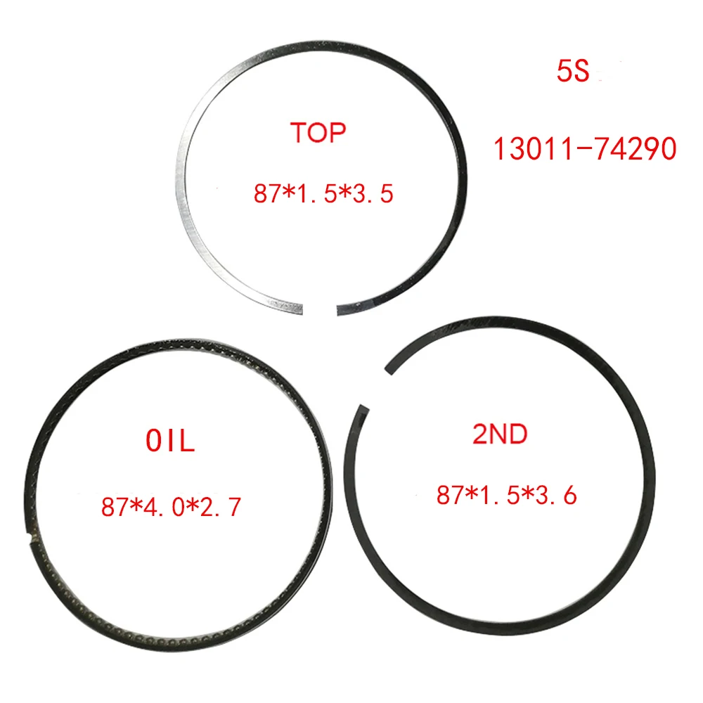 

Engine Piston Ring 5S 1.5*1.5*4 STD 35921 28683 87MM 13011-74290 For Toyota Camry Celica Scepter