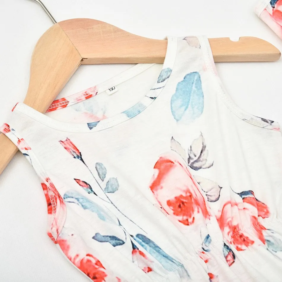 Летняя одежда для мамы и меня комбинезон с открытой спиной девочек Пляжное