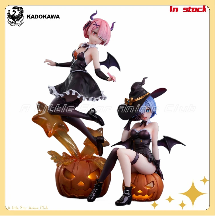 Фото В наличии оригинальная KADOKAWA KDcolle Re ZERO Starting Life in Another World RAM/REM Magic Night Magic аниме фигурка модель подарочная игрушка №1
